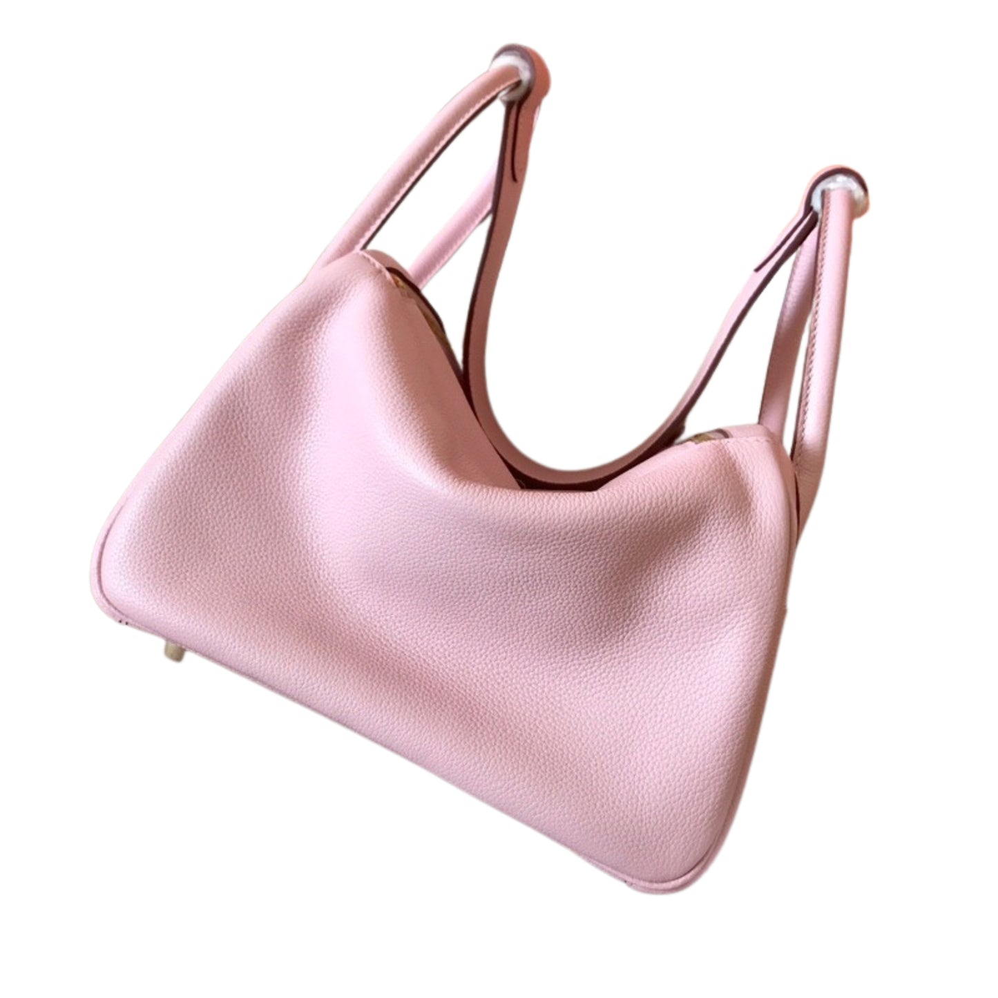 Hermès Lindy 26 Cherry Blossom Pink Calfskin Cow Leather Golden Hardware