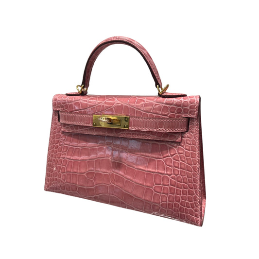 Hermès Mini Kelly II Premium Cow Leather Hand-Sewn Luxury Handbag