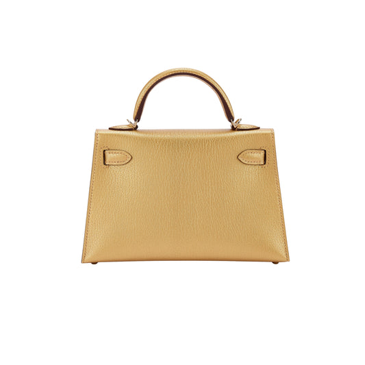 Hermès Kelly Mini KL19 Olympic Commemorative Edition Cow Leather Silver Series
