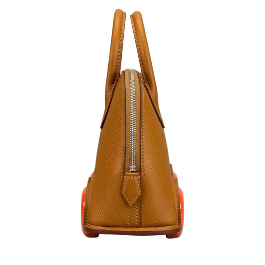 Hermès Bolide on Wheels 37 Premium Cow Leather Golden Brown with Orange Wheels