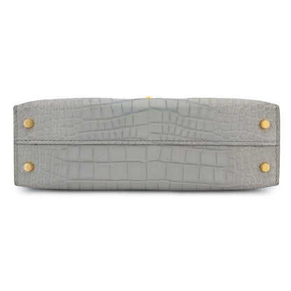 Hermès Mini Kelly II Premium Cow Leather Glacier White Golden Hardware