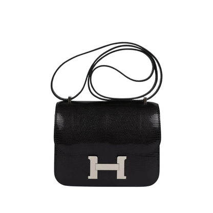 Hermès Constance 19 Black Cow Leather Silver Hardware