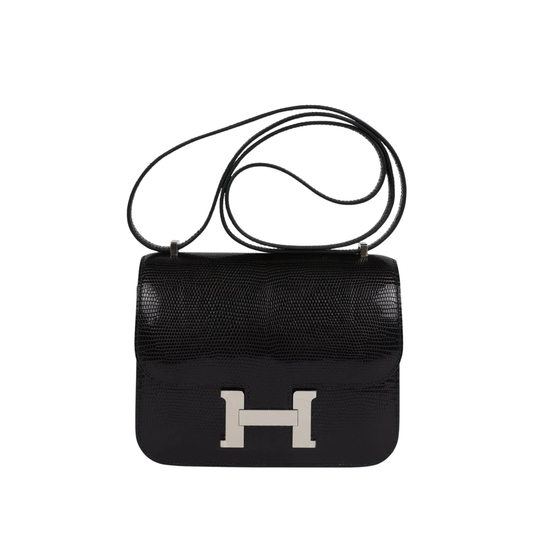 Hermès Constance 19 Black Cow Leather Silver Hardware