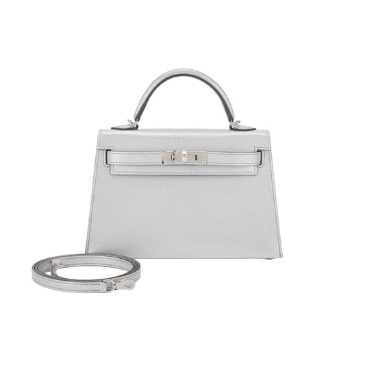 Hermès Kelly Mini KL19 Olympic Commemorative Edition Cow Leather Silver Hardware