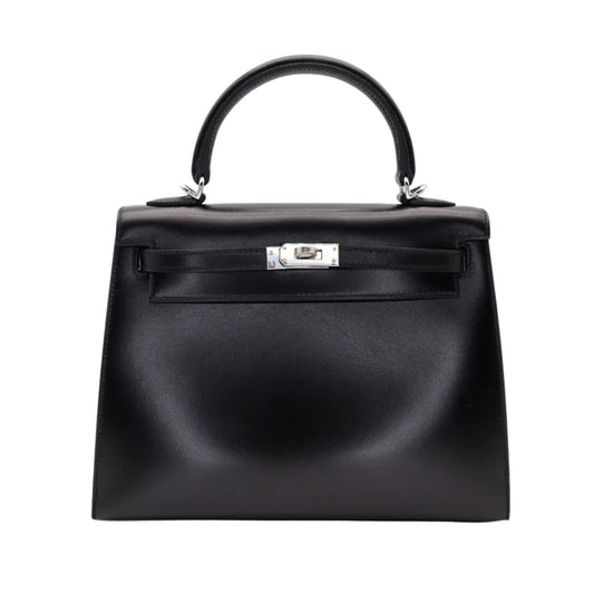 Hermès Kelly 25 Imported Cow Leather Silver Hardware