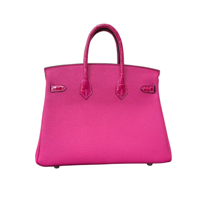 Hermès Birkin 25 Rose Red Cow Leather Palladium Hardware