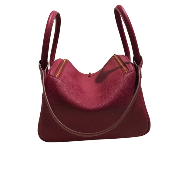Hermès Lindy 26 Imported Red Wine Cow Leather