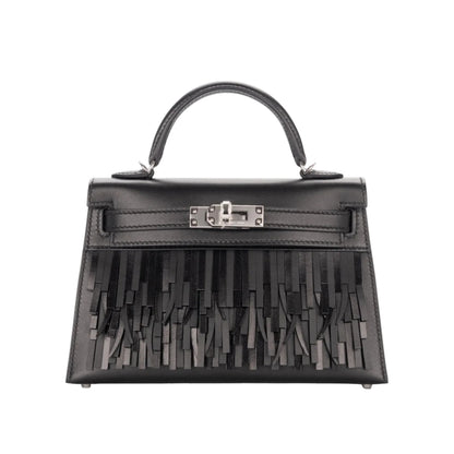 Mini Kelly 19 Premium Cow Leather Handbag with Tassel Detail