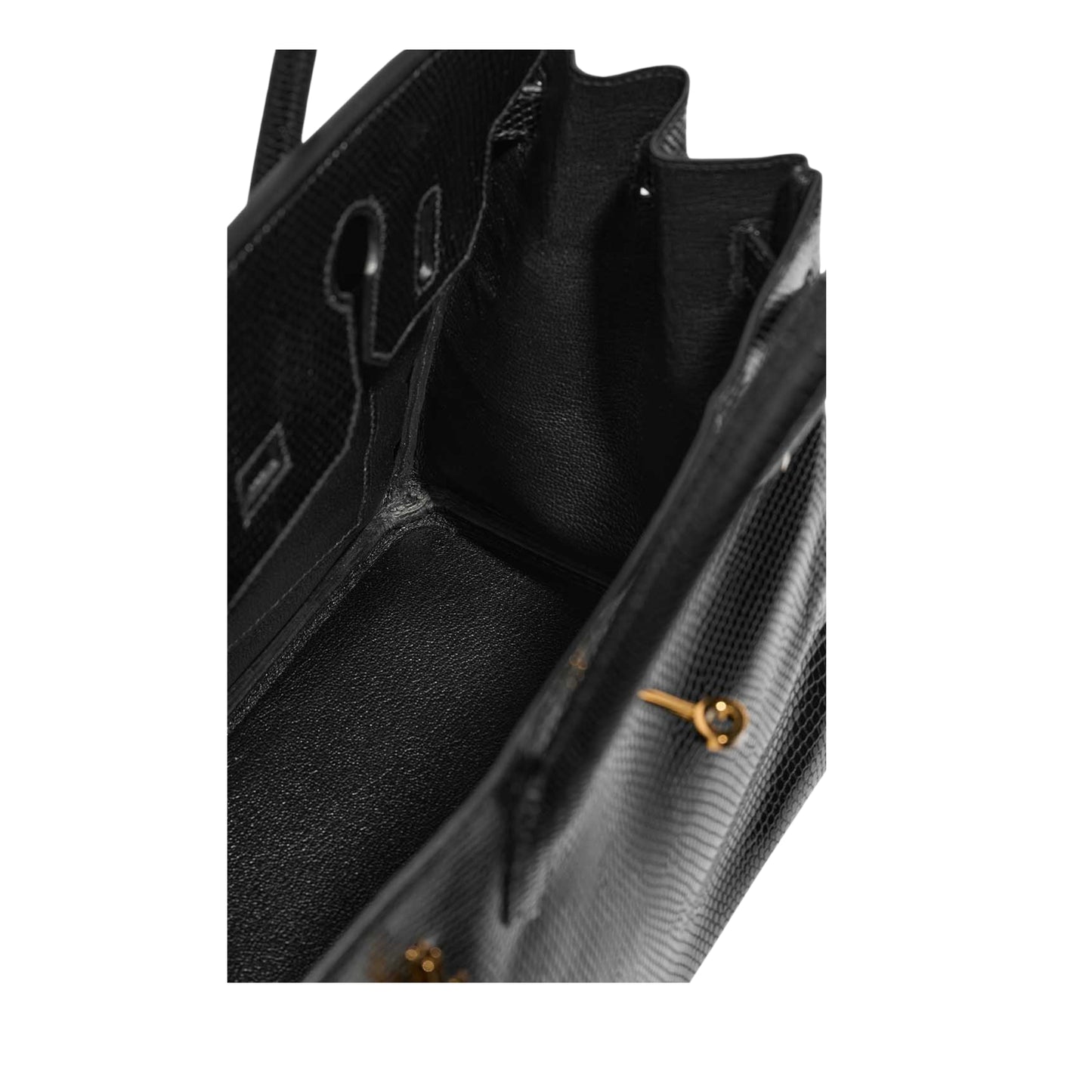 Hermès Kelly 25 Black Cow Leather Platinum Hardware
