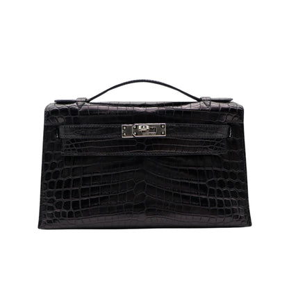 Hermès Kelly 22 Black Premium Cow Leather Palladium Hardware