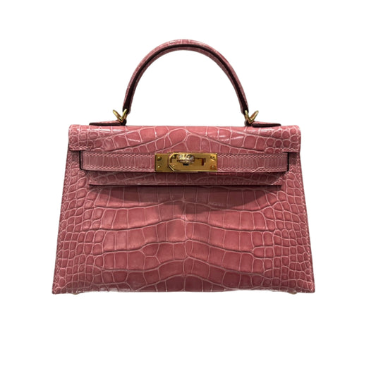 Hermès Mini Kelly II Premium Cow Leather Hand-Sewn Luxury Handbag