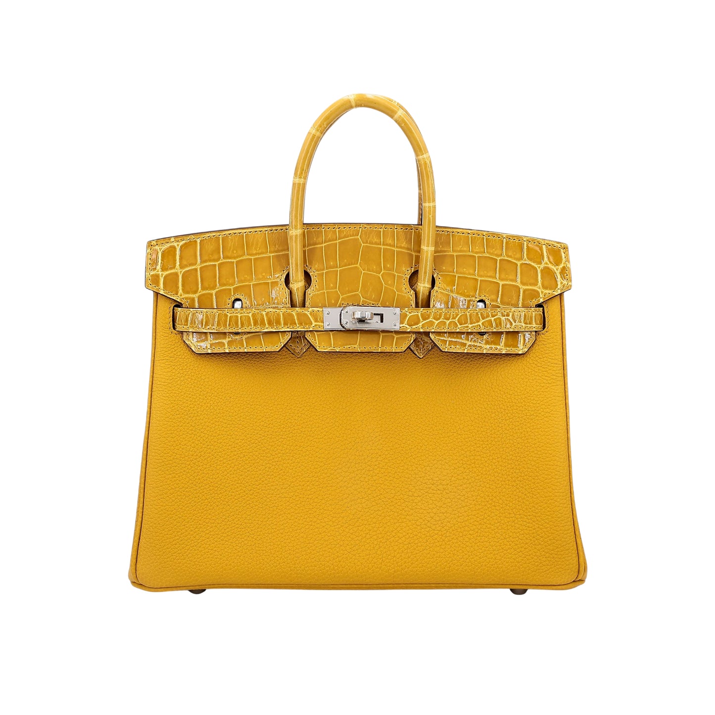 Hermès Birkin 35 Amber Yellow Cow Leather Palladium Hardware