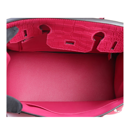 Hermès Birkin 25 Premium Cow Leather Platinum Palladium Hardware