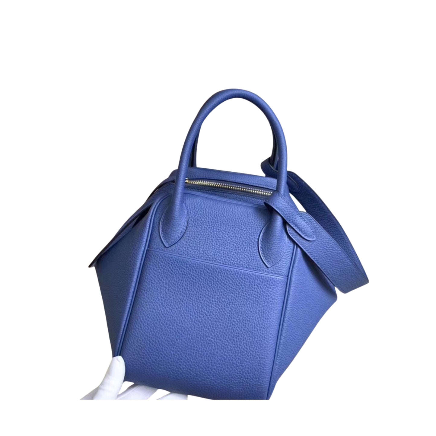 Hermès Lindy 26 Agate Blue Togo Calfskin Leather Golden Hardware