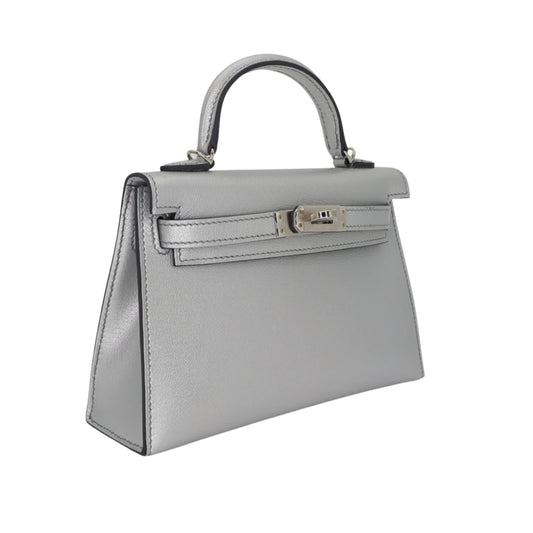 Hermès Kelly 25 Olympic Commemorative Edition Cow Leather Silver Series Handbag