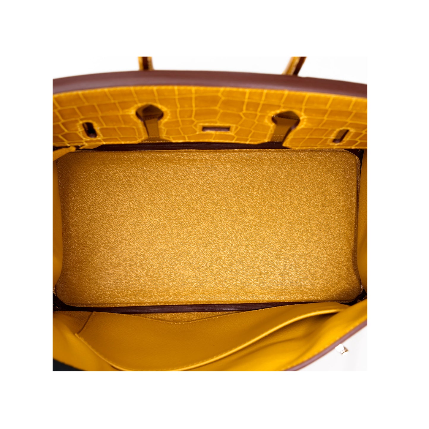 Hermès Birkin 35 Amber Yellow Cow Leather Palladium Hardware