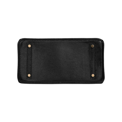 Hermès Kelly 25 Black Cow Leather Platinum Hardware