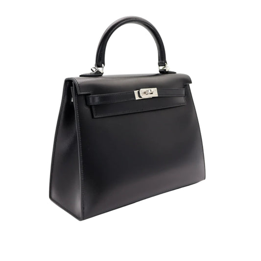 Hermès Kelly 25 Imported Cow Leather Silver Hardware
