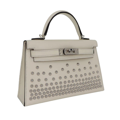 Hermès Mini Kelly II 19 Premium Cow Leather Palladium Hardware