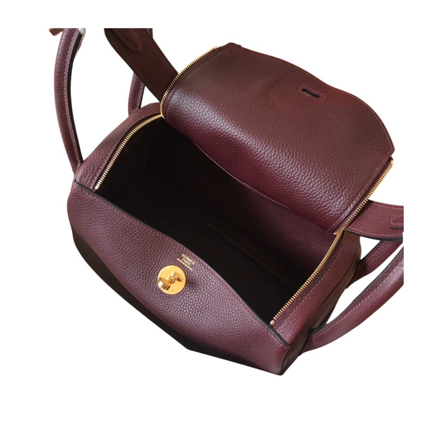 Hermès Lindy 26 Brick Red Original Togo Leather Golden Hardware