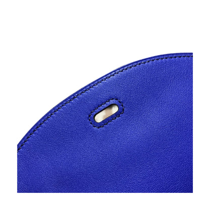 Hermès Lindy 26 Blue Electric Swift Leather Silver Hardware