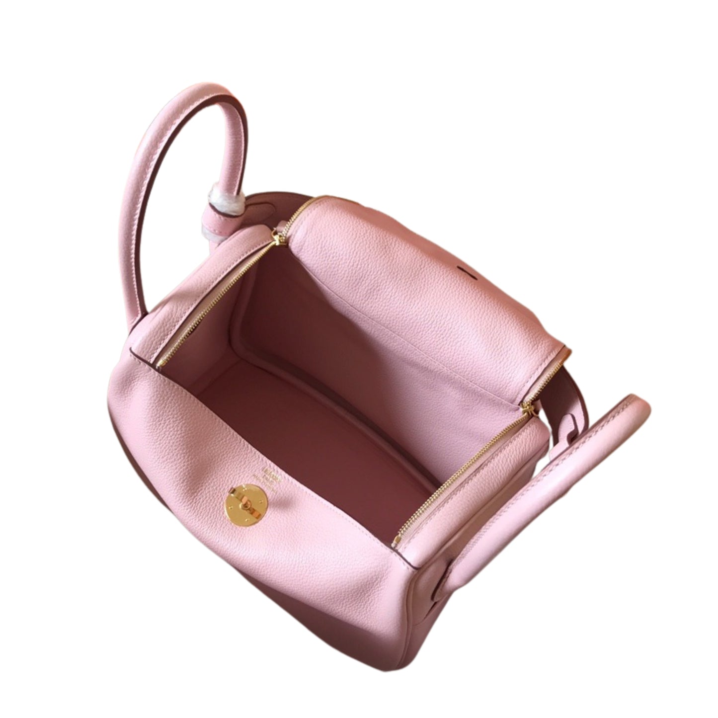 Hermès Lindy 26 Cherry Blossom Pink Calfskin Cow Leather Golden Hardware