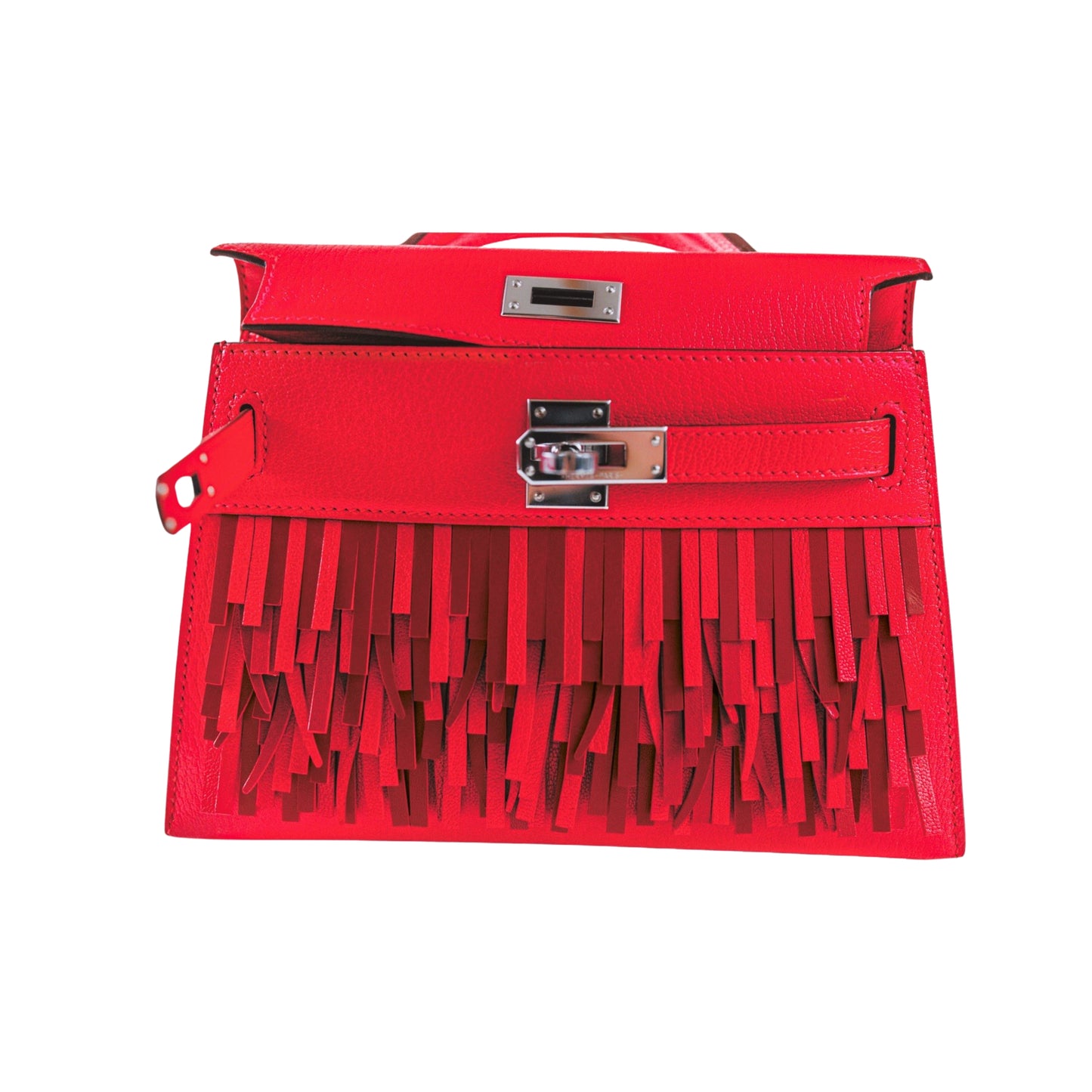 Hermès Mini Kelly II 19 Premium Cow Leather Bag with Tassel Accents