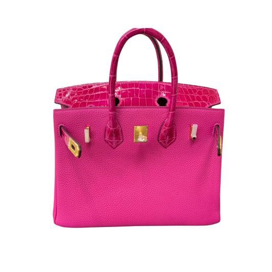 Hermès Birkin 25 Rose Red Cow Leather Palladium Hardware