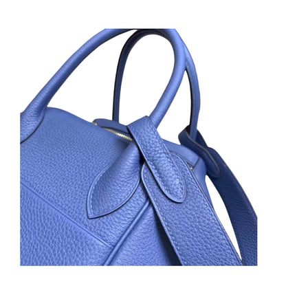 Hermès Lindy 26 Agate Blue Togo Calfskin Leather Golden Hardware