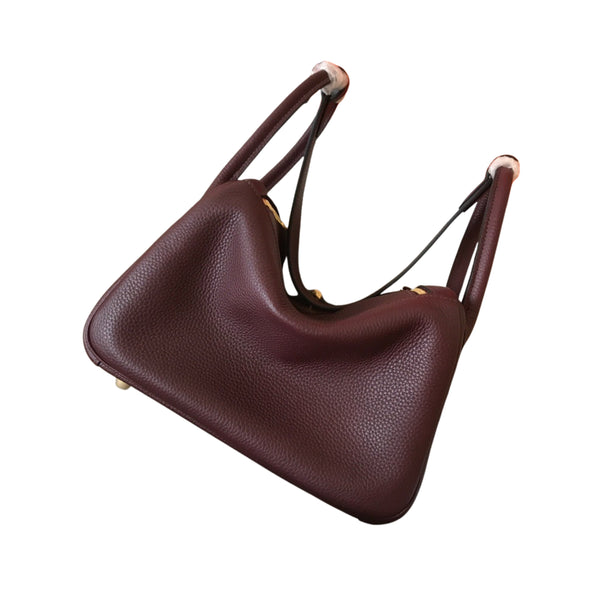 Hermès Lindy 26 Brick Red Original Togo Leather Golden Hardware