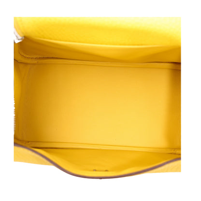Hermès Lindy 26 Amber Yellow Original Cow Leather Silver & Palladium Hardware
