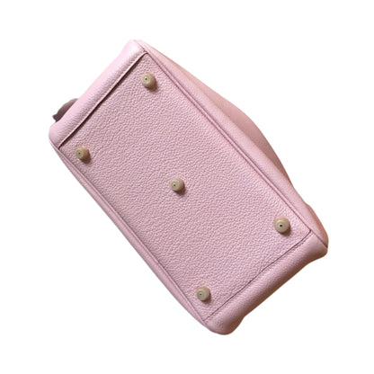 Hermès Lindy 26 Cherry Blossom Pink Calfskin Cow Leather Golden Hardware