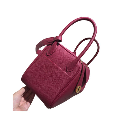 Hermès Lindy 26 Imported Red Wine Cow Leather