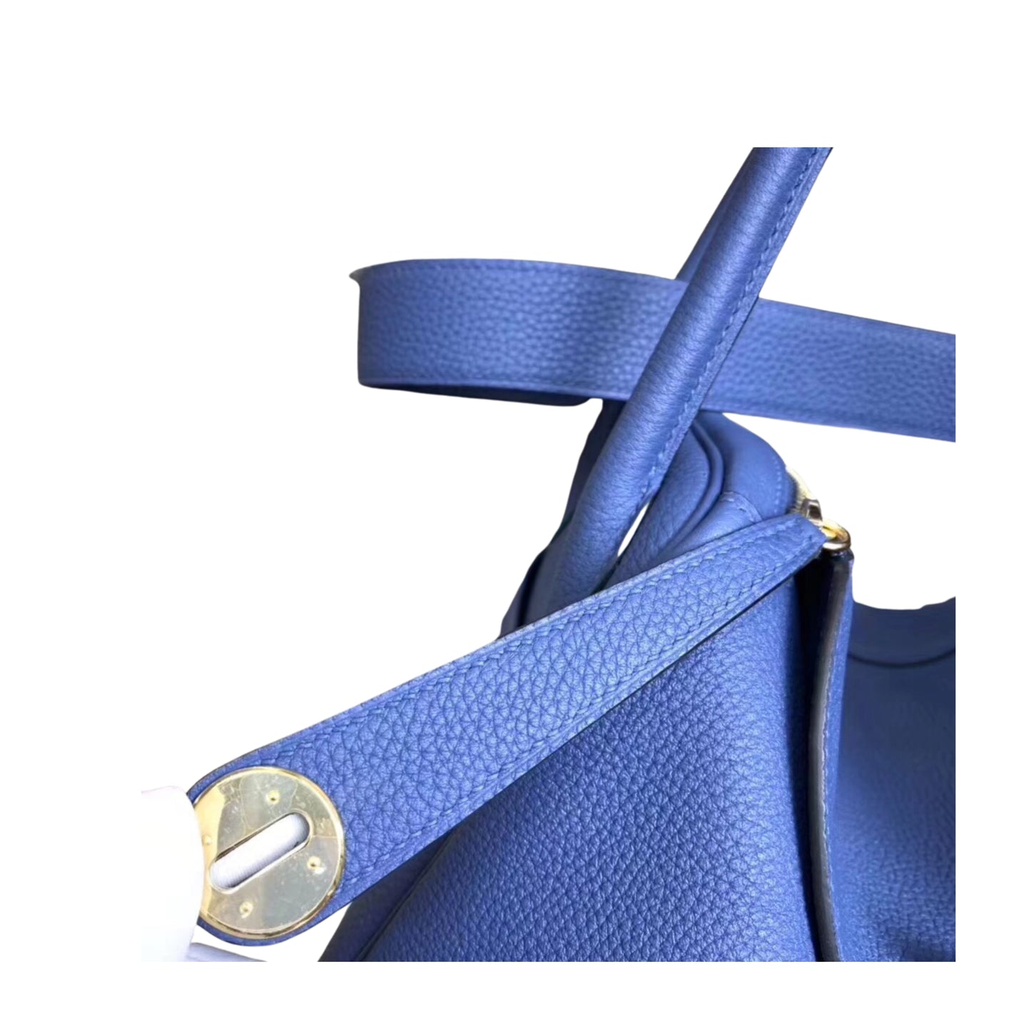 Hermès Lindy 26 Agate Blue Togo Calfskin Leather Golden Hardware