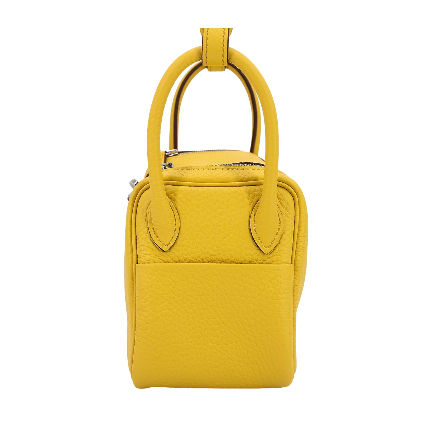 Hermès Lindy 26 Amber Yellow Original Cow Leather Silver & Palladium Hardware