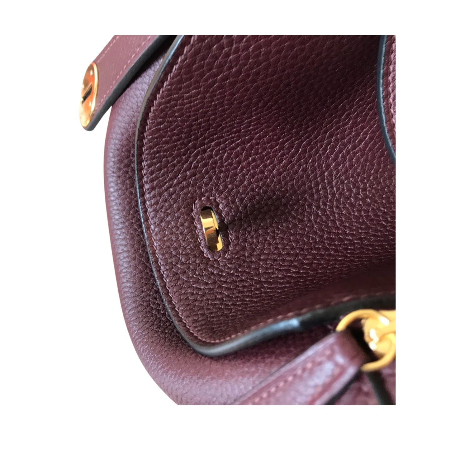 Hermès Lindy 26 Brick Red Original Togo Leather Golden Hardware