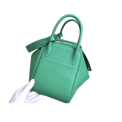Hermès Lindy 26 Green Cow Leather Golden or Palladium Hardware