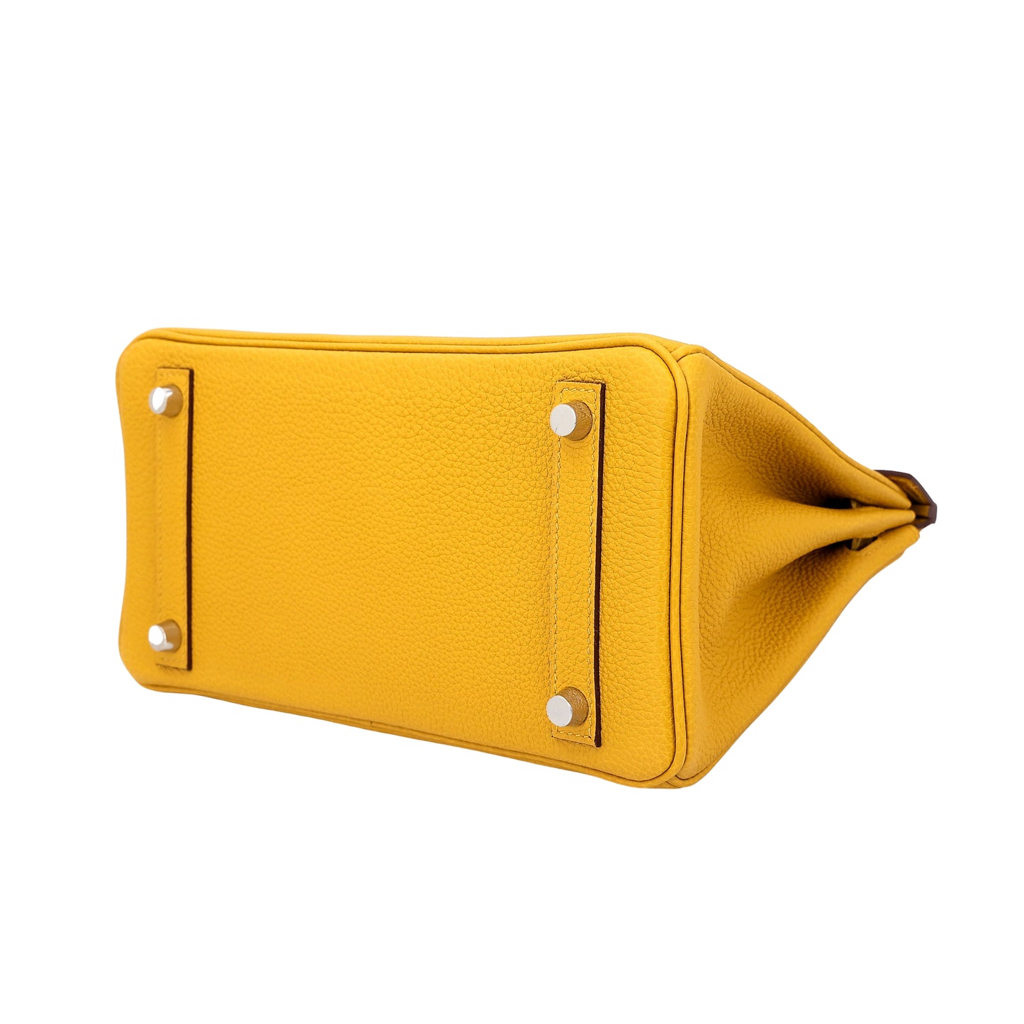 Hermès Birkin 35 Amber Yellow Cow Leather Palladium Hardware