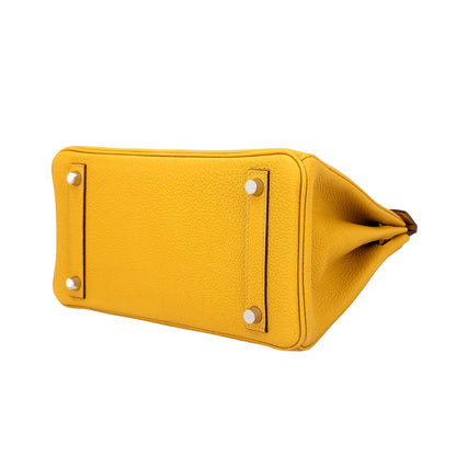 Hermès Birkin 35 Amber Yellow Cow Leather Palladium Hardware