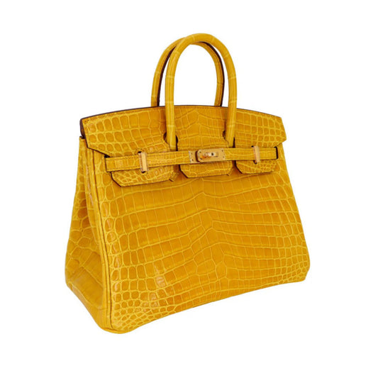 Hermès Birkin 30 Amber Yellow Premium Cow Leather Palladium Hardware