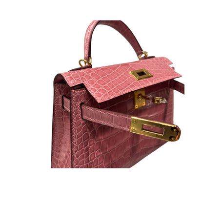 Hermès Mini Kelly II Premium Cow Leather Hand-Sewn Luxury Handbag