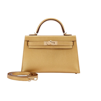 Hermès Kelly Mini KL19 Olympic Commemorative Edition Cow Leather Silver Series
