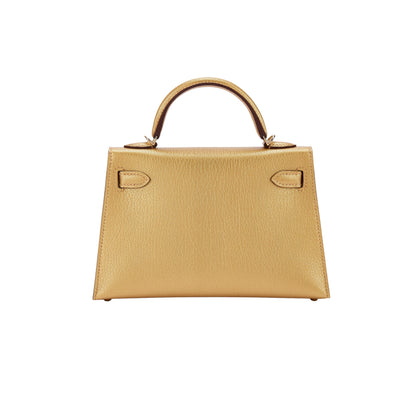 Hermès Kelly Mini KL19 Olympic Commemorative Edition Cow Leather Silver Series