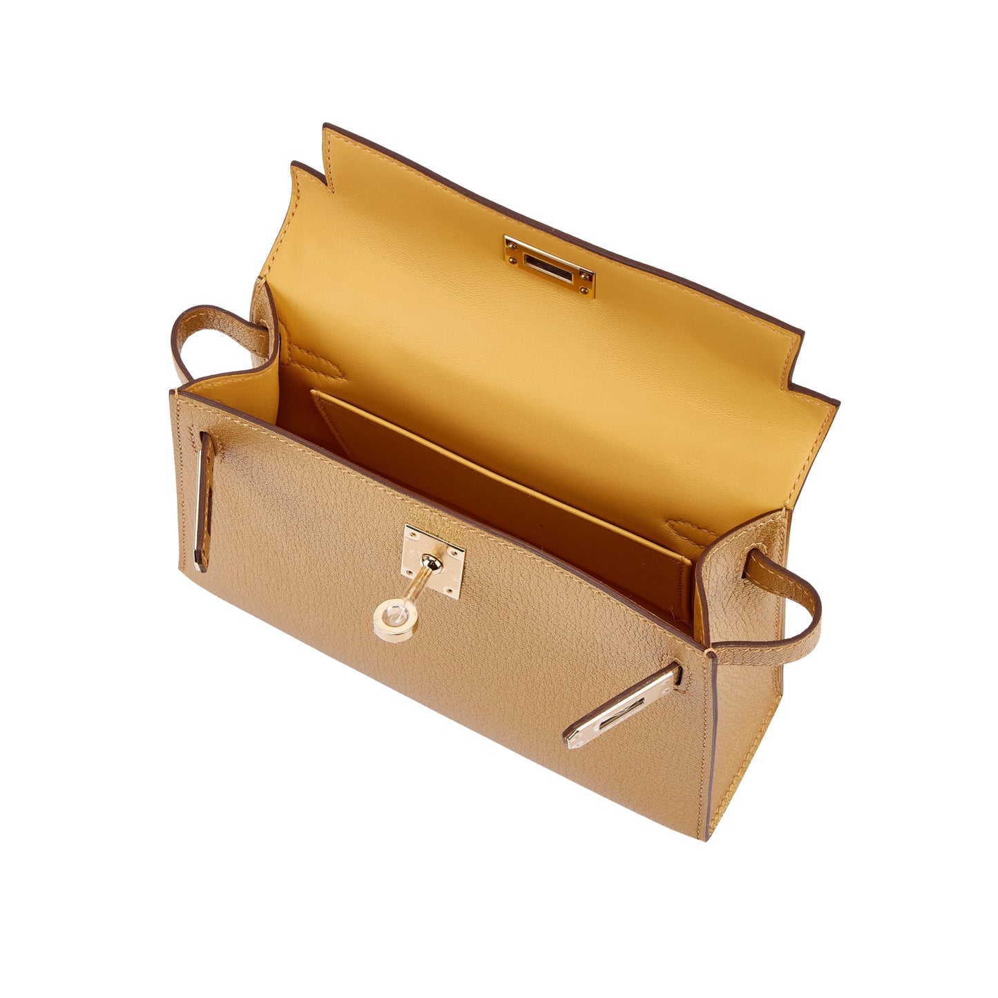 Hermès Kelly Mini KL19 Olympic Commemorative Edition Cow Leather Silver Series