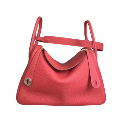 Hermès Lindy 26 Red Cow Leather Golden or Palladium Hardware